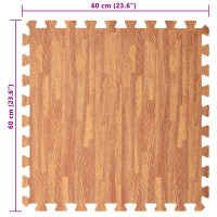 Produktbild för Pool grundmatta 12 pcs trä 4,32 ㎡ EVA-skum