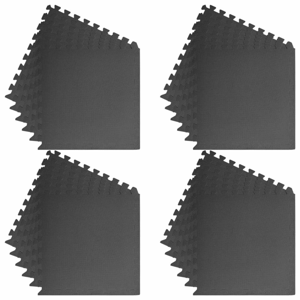 Produktbild för Pool grundmatta 24 pcs Svart 8,64 ㎡ EVA-skum