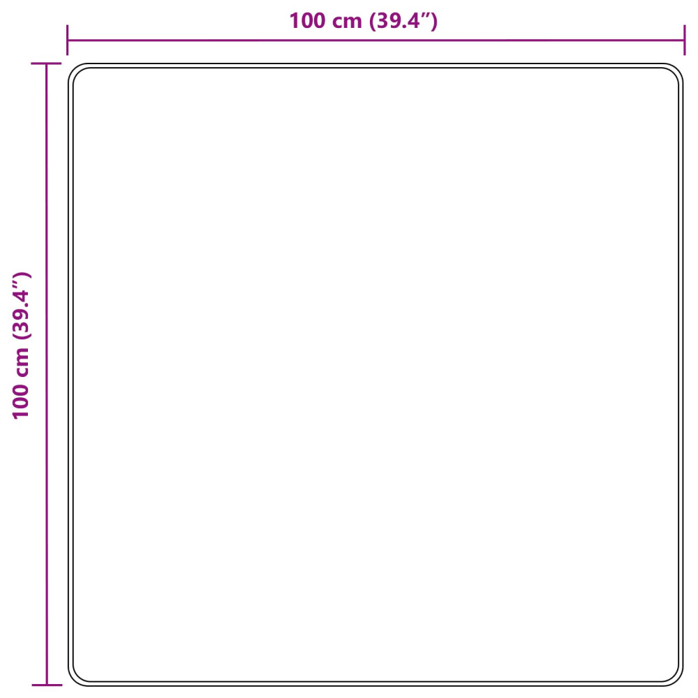 Produktbild för Mattlöpare MARSA Skogsgrön 100 x 100 cm Polyester och PVC