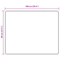 Produktbild för Mattlöpare MARSA Grå 80 x 100 cm Polyester och PVC