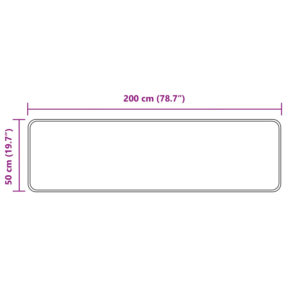 Produktbild för Mattlöpare MARSA Flerfärgsdesign 50 x 200 cm Polyester och PVC