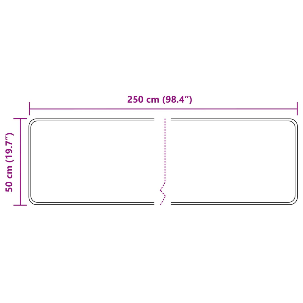 Produktbild för Mattlöpare MARSA Flerfärgsdesign 50 x 250 cm Polyester och PVC