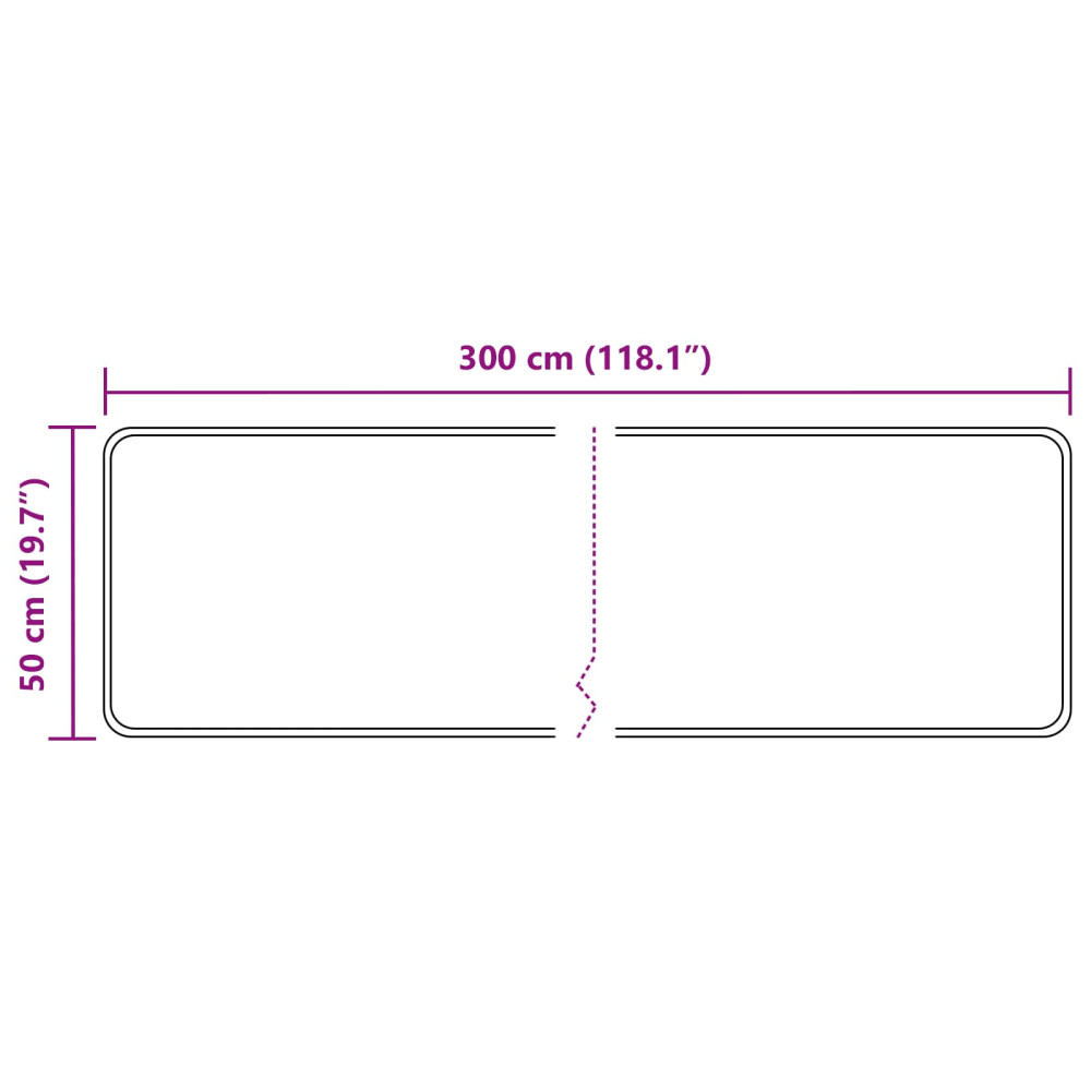 Produktbild för Mattlöpare MARSA Flerfärgsdesign 50 x 300 cm Polyester och PVC