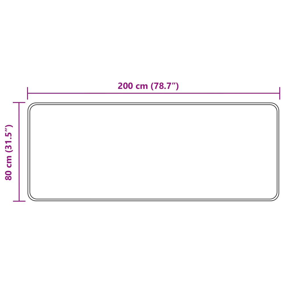 Produktbild för Mattlöpare MARSA Flerfärgsdesign 80 x 200 cm Polyester och PVC