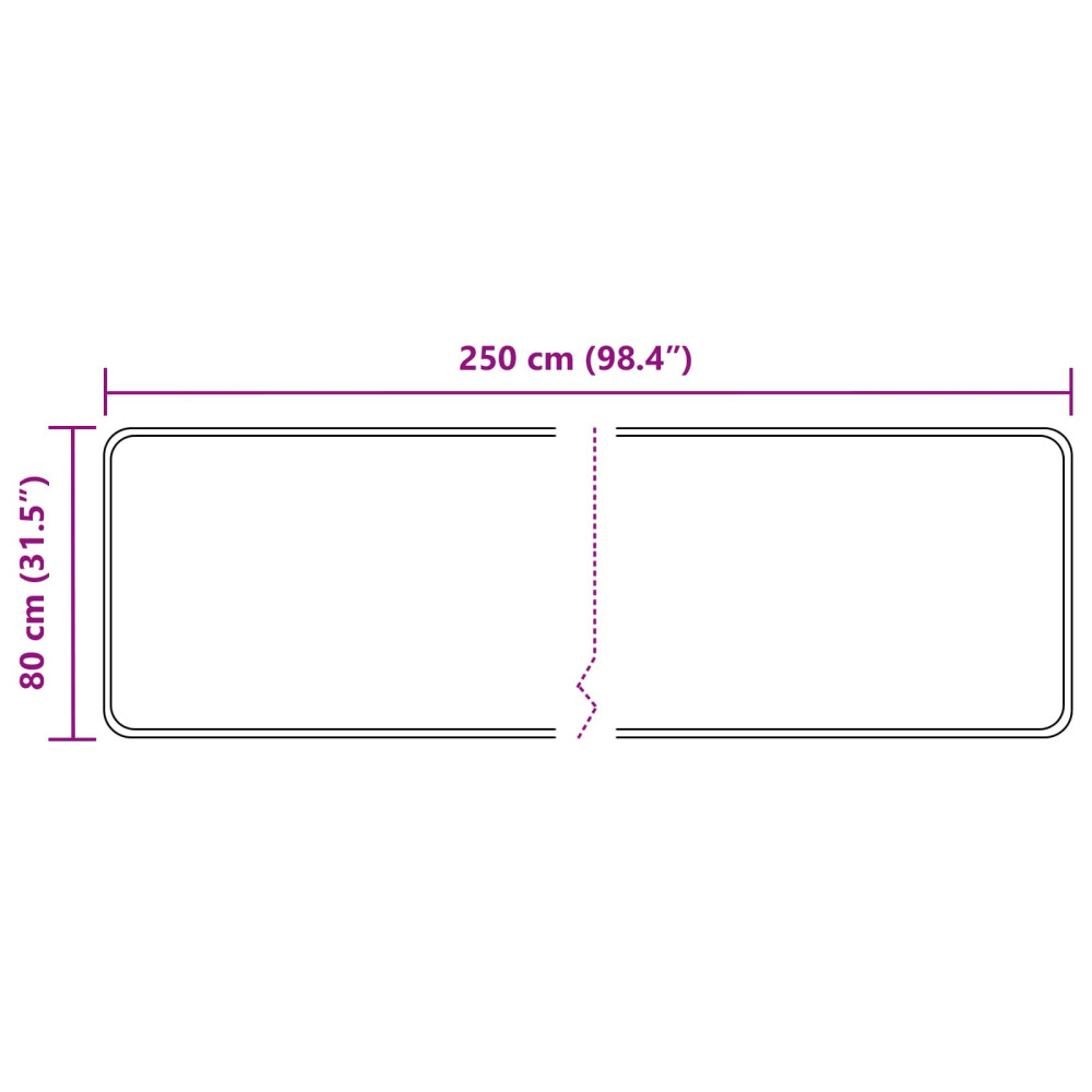 Produktbild för Mattlöpare MARSA Flerfärgsdesign 80 x 250 cm Polyester och PVC