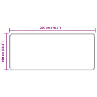 Produktbild för Mattlöpare MARSA Flerfärgsdesign 100 x 200 cm Polyester och PVC
