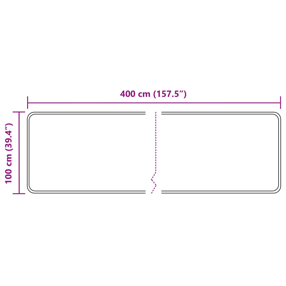 Produktbild för Mattlöpare MARSA Flerfärgsdesign 100 x 400 cm Polyester och PVC