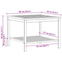 Produktbild för Sidobord Olivenatur 60 x 60 x 45 cm Massivt Akaciaträ