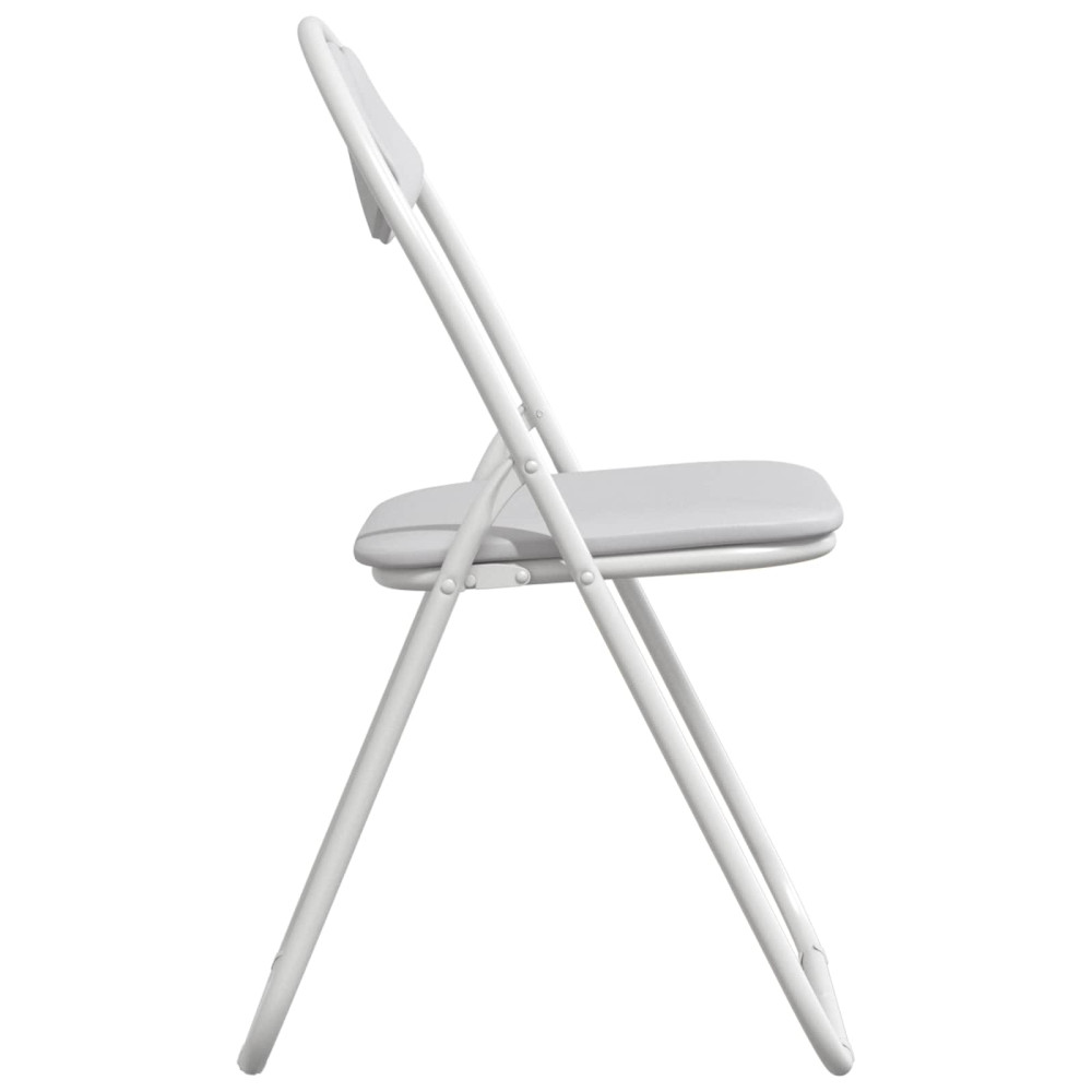 Produktbild för Fällstol 2 pcs Vit 48 x 43,5 x 81 cm Konstläder