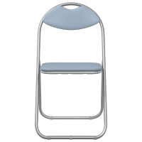 Produktbild för Fällstol 2 pcs Grå 48 x 43,5 x 81 cm Konstläder