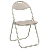 Produktbild för Fällstol 2 pcs Sand 48 x 43,5 x 81 cm Konstläder