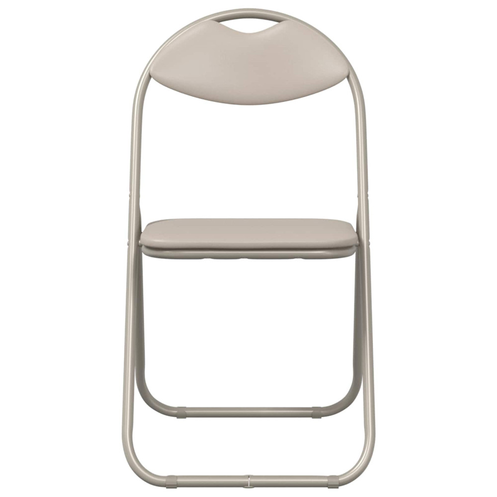 Produktbild för Fällstol 2 pcs Sand 48 x 43,5 x 81 cm Konstläder