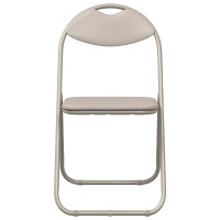Produktbild för Fällstol 2 pcs Sand 48 x 43,5 x 81 cm Konstläder