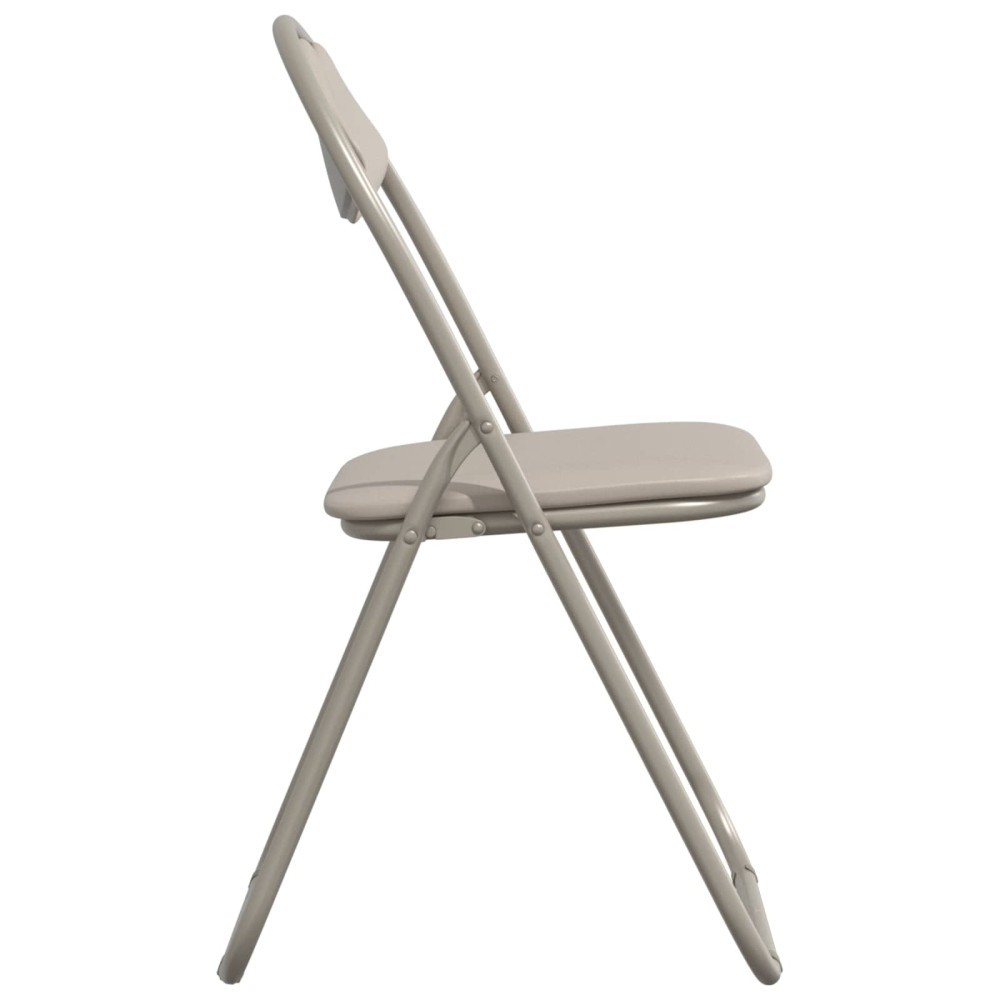 Produktbild för Fällstol 2 pcs Sand 48 x 43,5 x 81 cm Konstläder