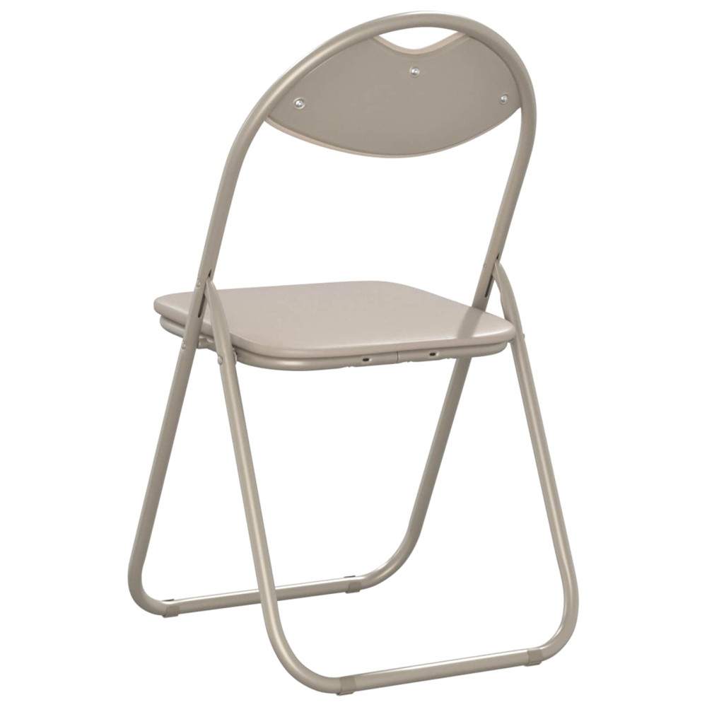 Produktbild för Fällstol 2 pcs Sand 48 x 43,5 x 81 cm Konstläder