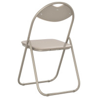 Produktbild för Fällstol 2 pcs Sand 48 x 43,5 x 81 cm Konstläder