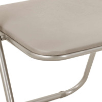 Produktbild för Fällstol 2 pcs Sand 48 x 43,5 x 81 cm Konstläder