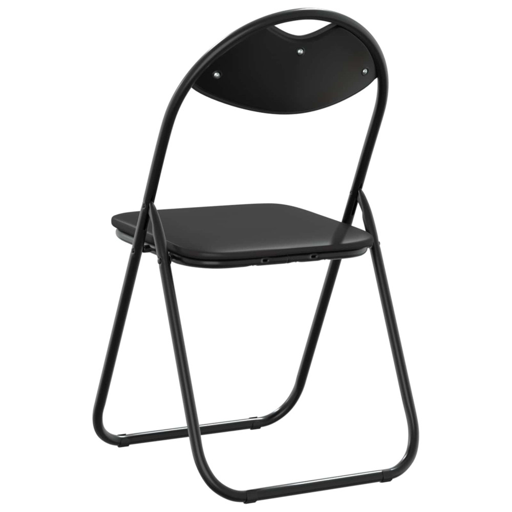 Produktbild för Fällstol 2 pcs Svart 48 x 43,5 x 81 cm Konstläder