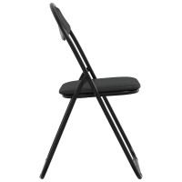 Produktbild för Fällstol 8 pcs Svart 48 x 43,5 x 81 cm Konstläder