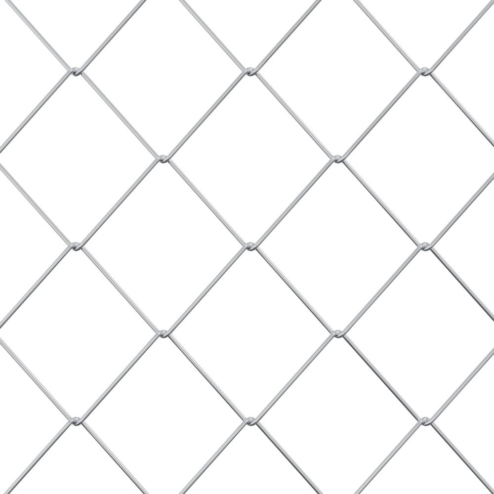 Produktbild för Kedjelänk Stängsel Galvaniserad 2 x 20 m Glas