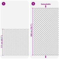 Produktbild för Kedjelänk Stängsel Galvaniserad 2 x 20 m Glas