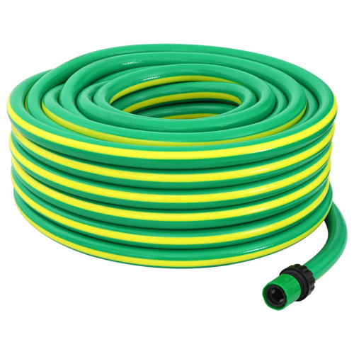 vidaXL Trädgårdsslang 5-lagers Grön och Gul 1 / 2'' 100 m PVC