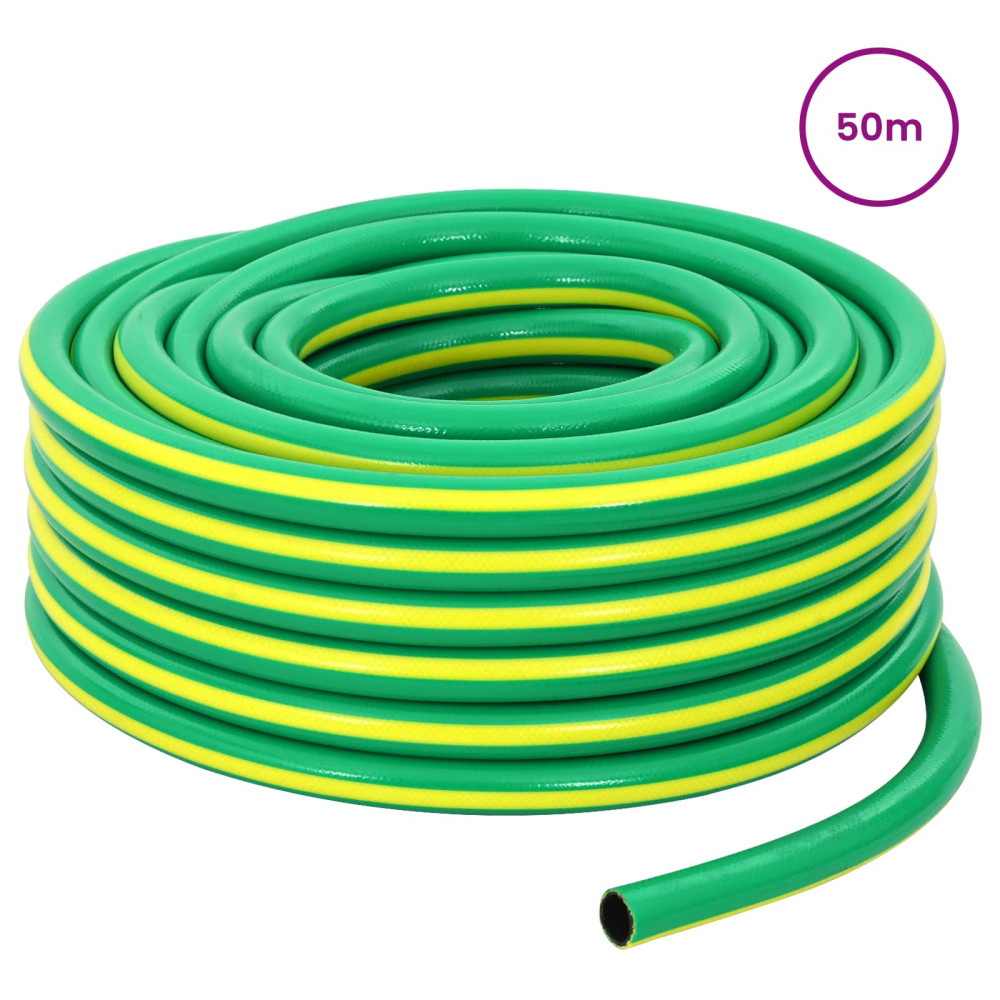 Produktbild för Trädgårdsslang 5-lagers Grön och Gul 3 / 4'' 50 m PVC