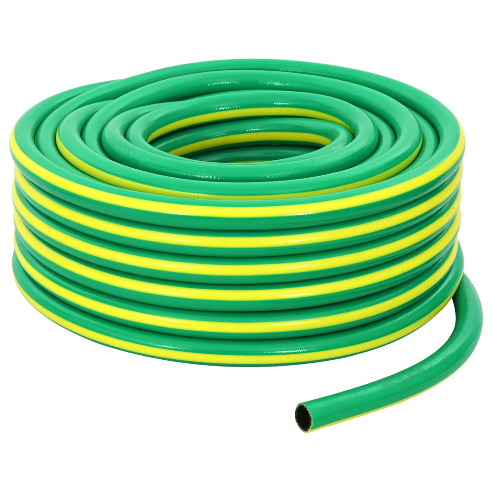 Produktbild för Trädgårdsslang 5-lagers Grön och Gul 1" 30 m PVC