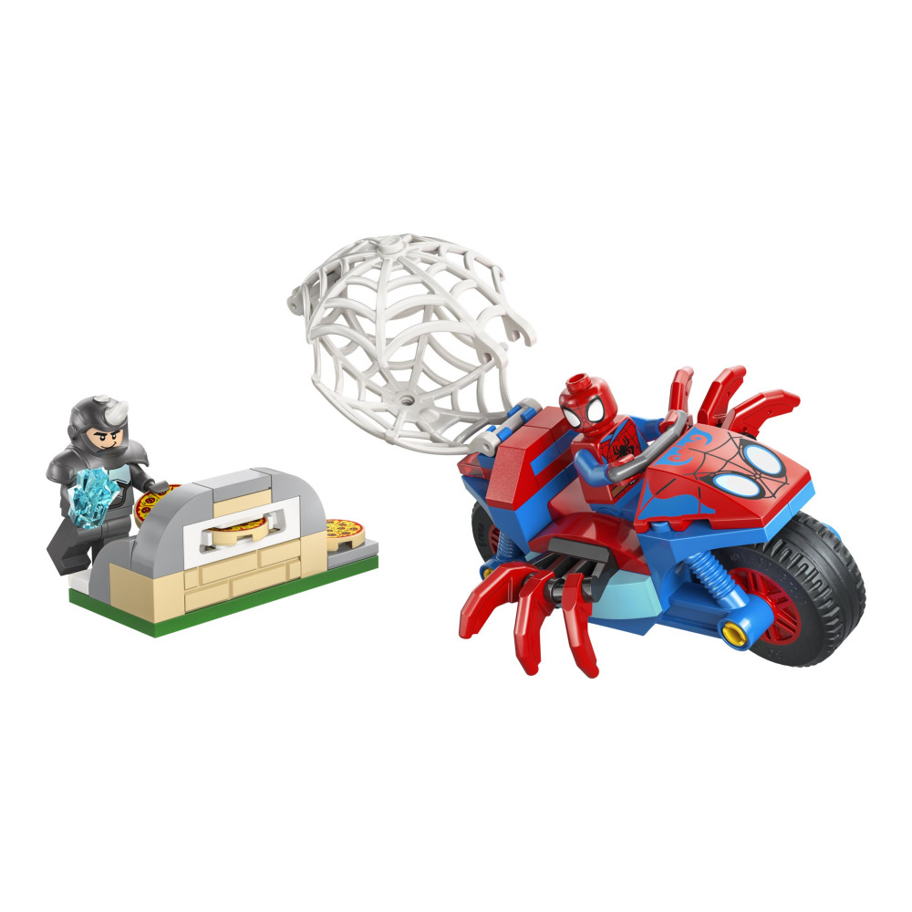 Produktbild för LEGO Marvel Spidey Amazing Friends 11206 - Spidey on his Motorcycle vs. Rhino - byggsats