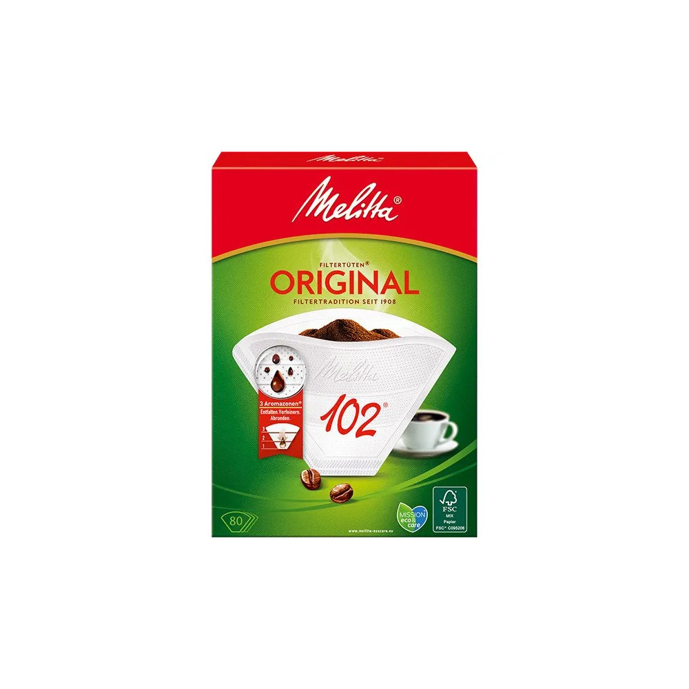 Produktbild för Melitta 102 - filtersats - vit