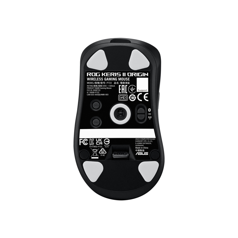 Produktbild för ASUS ROG Keris II Origin - mus - 2.4 GHz, USB 2.0, Bluetooth 5.1 - svart