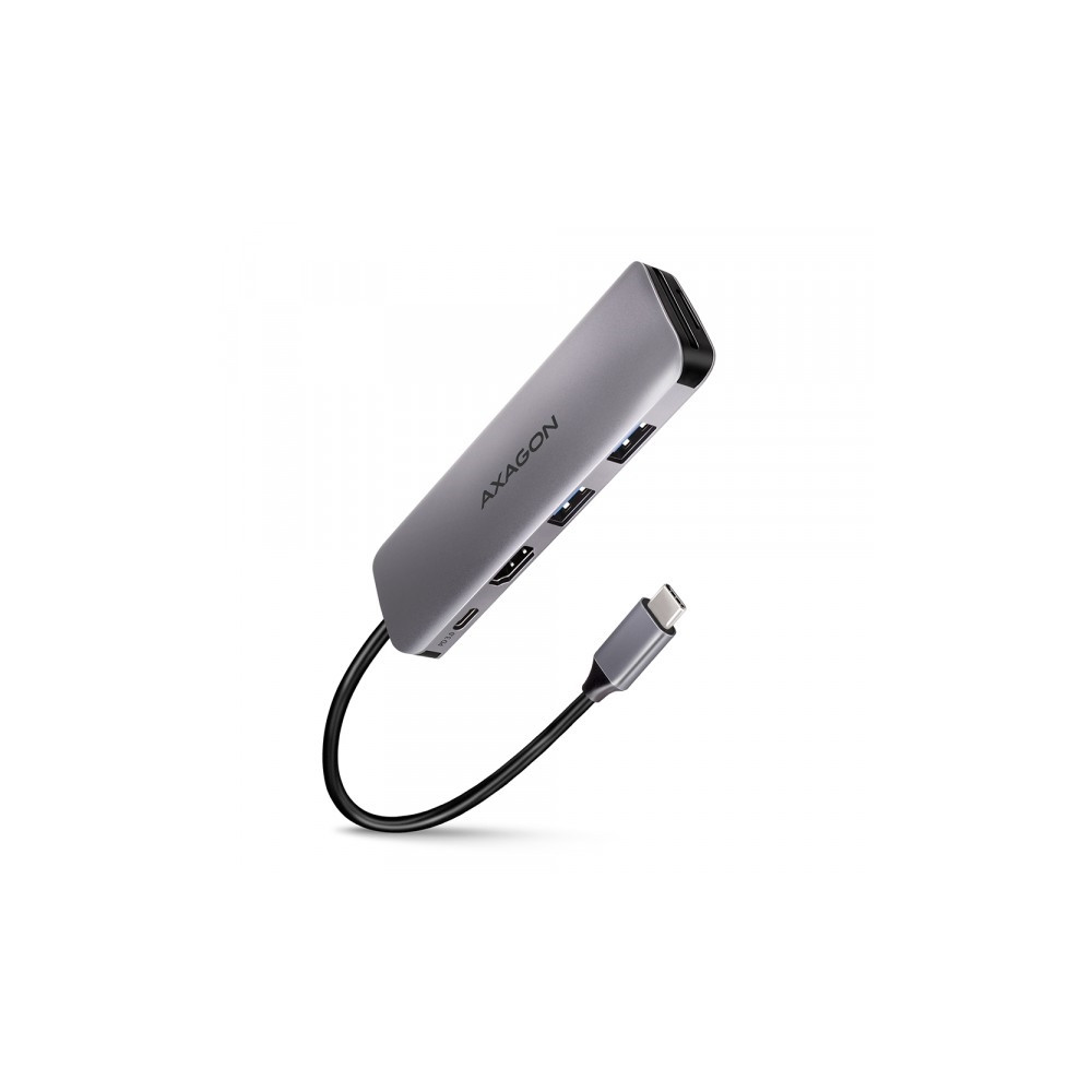 Produktbild för AXAGON HMC-5 - dockningsstation - USB-C 3.2 Gen 1 / USB 3.0 / Thunderbolt 3 - HDMI