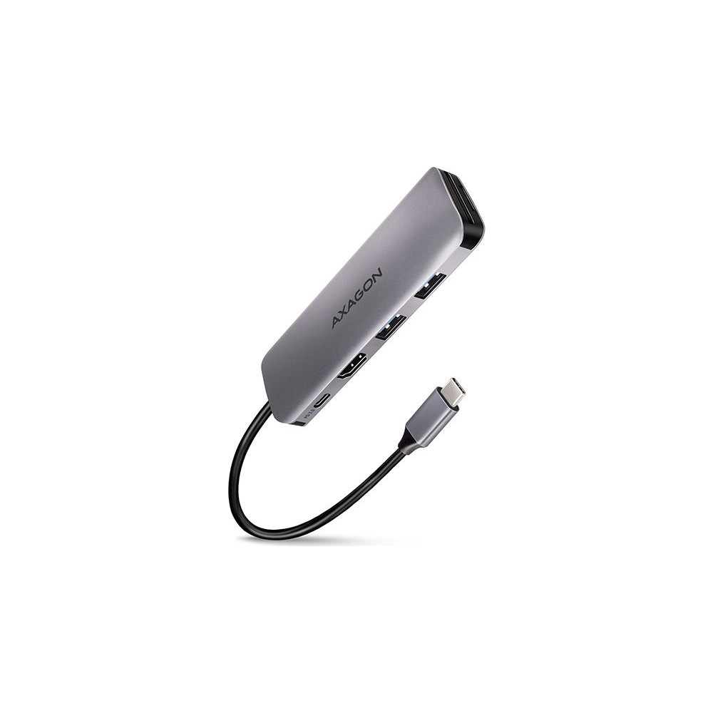 Produktbild för AXAGON HMC-5 - dockningsstation - USB-C 3.2 Gen 1 / USB 3.0 / Thunderbolt 3 - HDMI