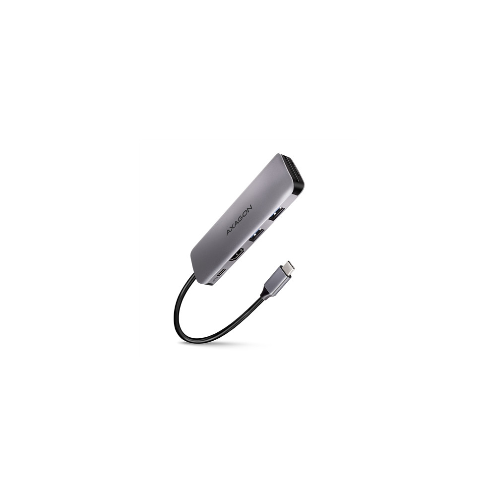 Produktbild för AXAGON HMC-5 - dockningsstation - USB-C 3.2 Gen 1 / USB 3.0 / Thunderbolt 3 - HDMI