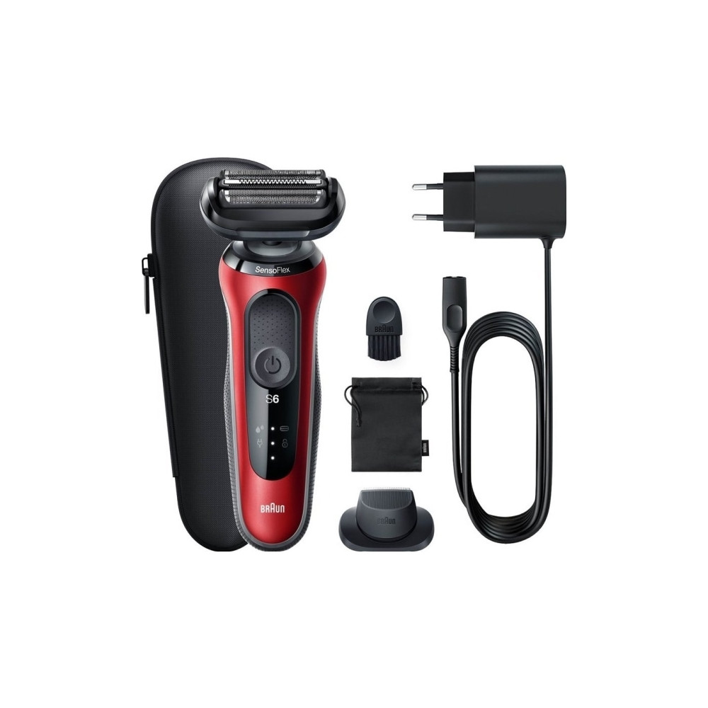 Produktbild för Braun Series 6 61-R1200S - rakapparat - röd