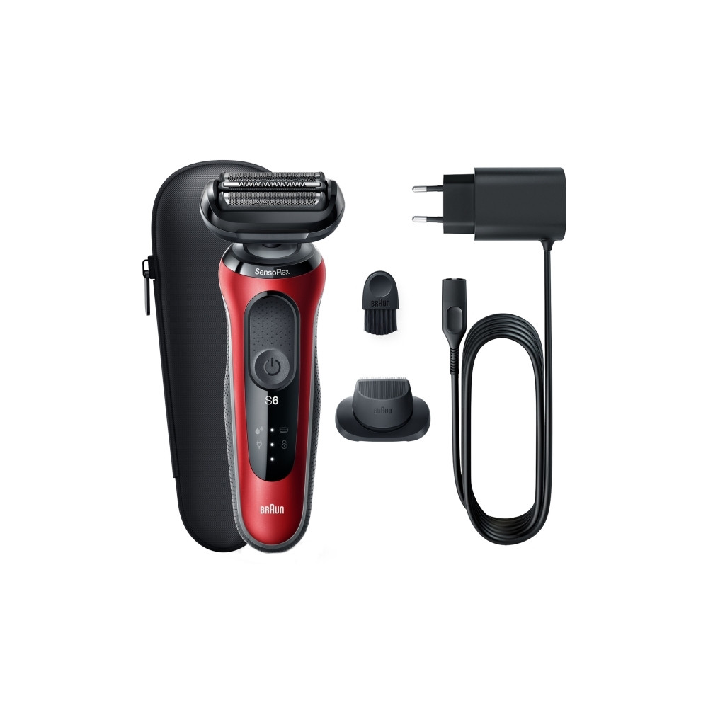 Produktbild för Braun Series 6 61-R1200S - rakapparat - röd