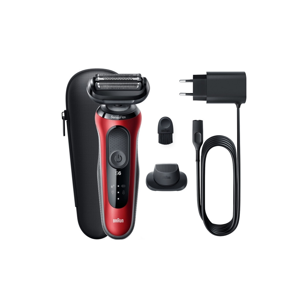 Produktbild för Braun Series 6 61-R1200S - rakapparat - röd