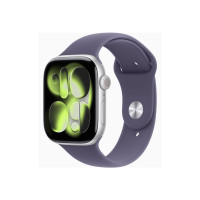 Produktbild för Apple Watch Series 11 (GPS + Cellular) - silveraluminium - smart klocka med sportband - lila dimma - 64 GB