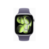 Produktbild för Apple Watch Series 11 (GPS + Cellular) - silveraluminium - smart klocka med sportband - lila dimma - 64 GB