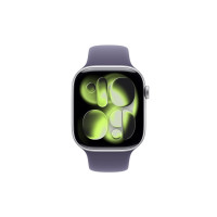 Produktbild för Apple Watch Series 11 (GPS + Cellular) - silveraluminium - smart klocka med sportband - lila dimma - 64 GB