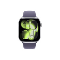 Produktbild för Apple Watch Series 11 (GPS + Cellular) - silveraluminium - smart klocka med sportband - lila dimma - 64 GB