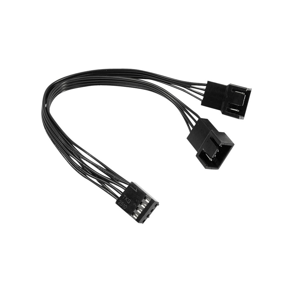 Produktbild för Inter-Tech - strömdelare för fläkt - 4-stifts PWM till 4-stifts PWM - 15 cm