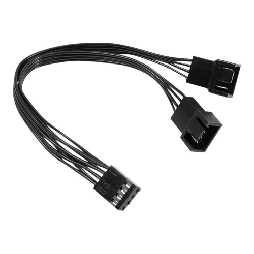 Inter-Tech Elektronik Handels Inter-Tech - strömdelare för fläkt - 4-stifts PWM till 4-stifts PWM - 15 cm