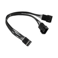 Produktbild för Inter-Tech - strömdelare för fläkt - 4-stifts PWM till 4-stifts PWM - 15 cm
