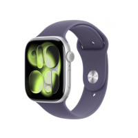 Produktbild för Apple Watch Series 11 (GPS + Cellular) - silveraluminium - smart klocka med sportband - lila dimma - 64 GB
