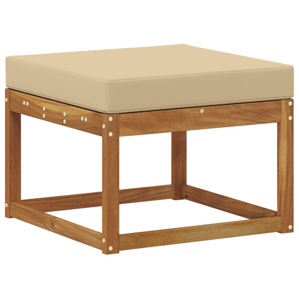 Produktbild för Utomhussoffset med kudde 7 pcs Naturlig och Beige