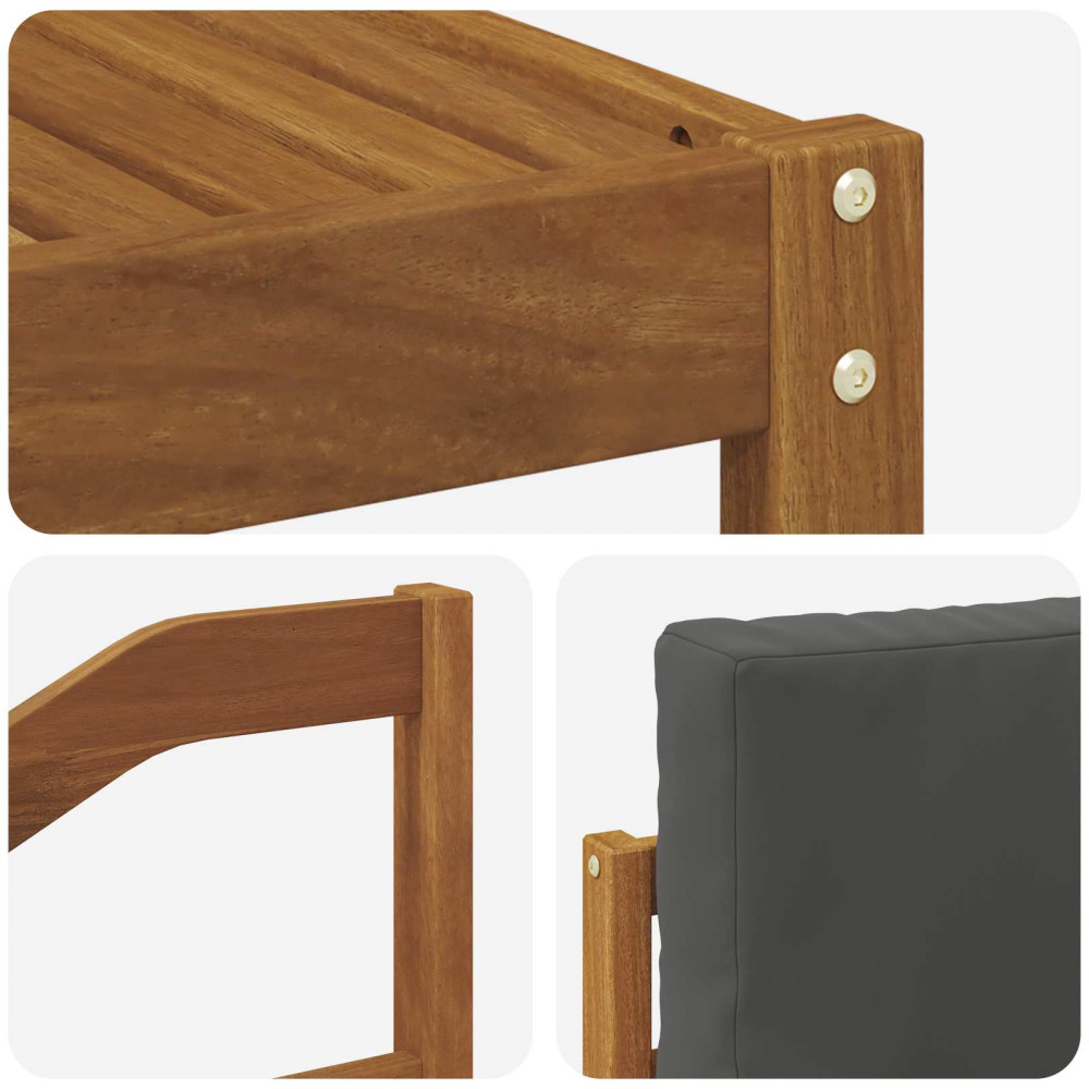 Produktbild för Utomhussoffset med kudde 11 pcs Naturlig och Antracit