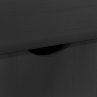 Produktbild för Rullande skåp med hjul Svart 100 x 39 x 65,5 cm Massiv furu
