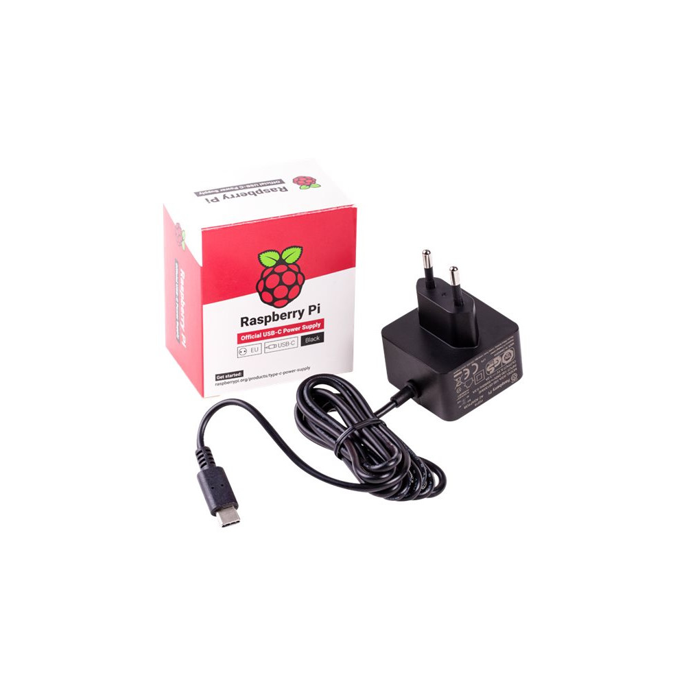 Produktbild för Raspberry Pi strömadapter - USB-C - 15.3 Watt