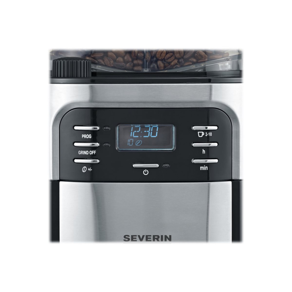 Produktbild för SEVERIN KA 4810 - kaffemaskin - rostfritt stål/svart